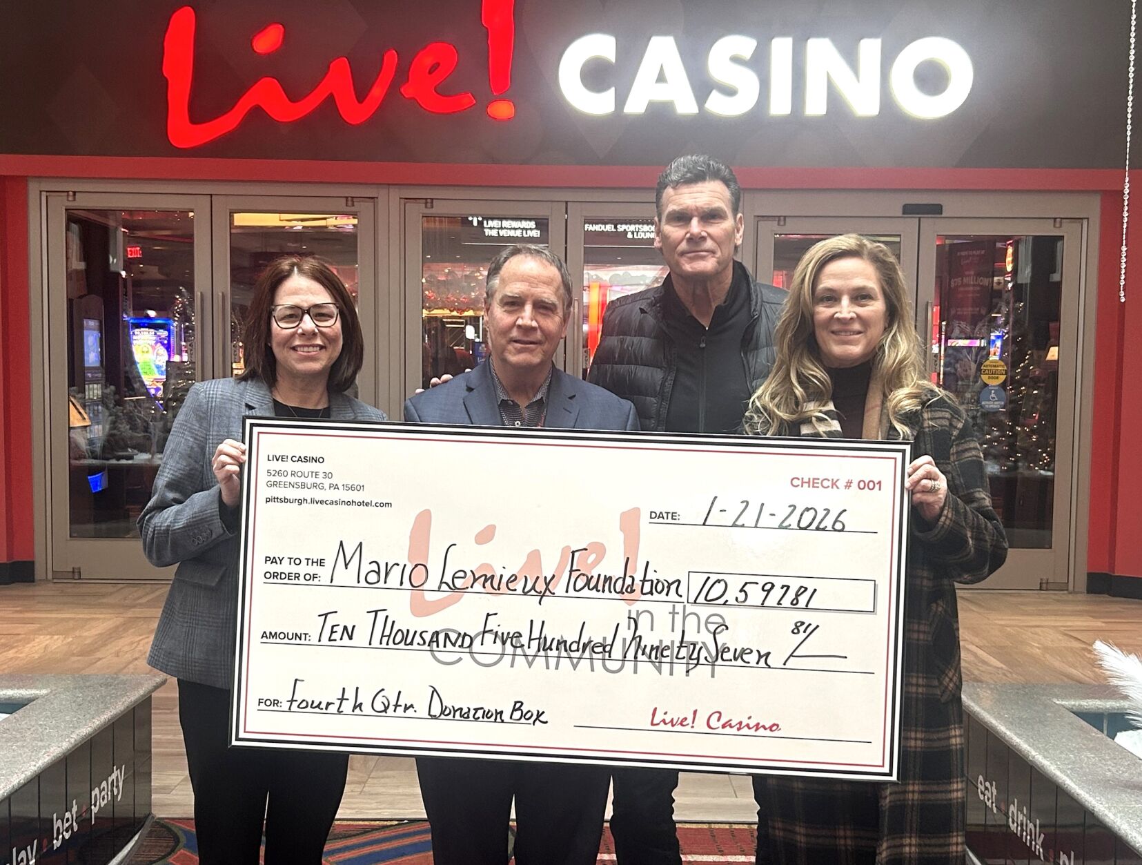 Live! Casino Pittsburgh raises over $18,000 for local charities | Local ...