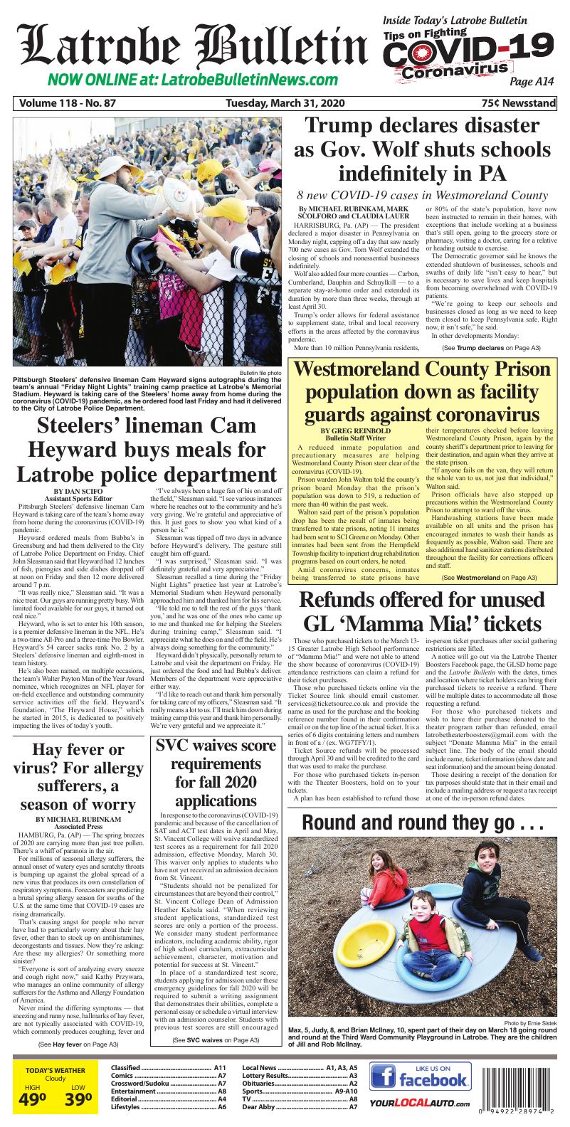 Page A1 | The Latrobe Bulletin | latrobebulletinnews.com