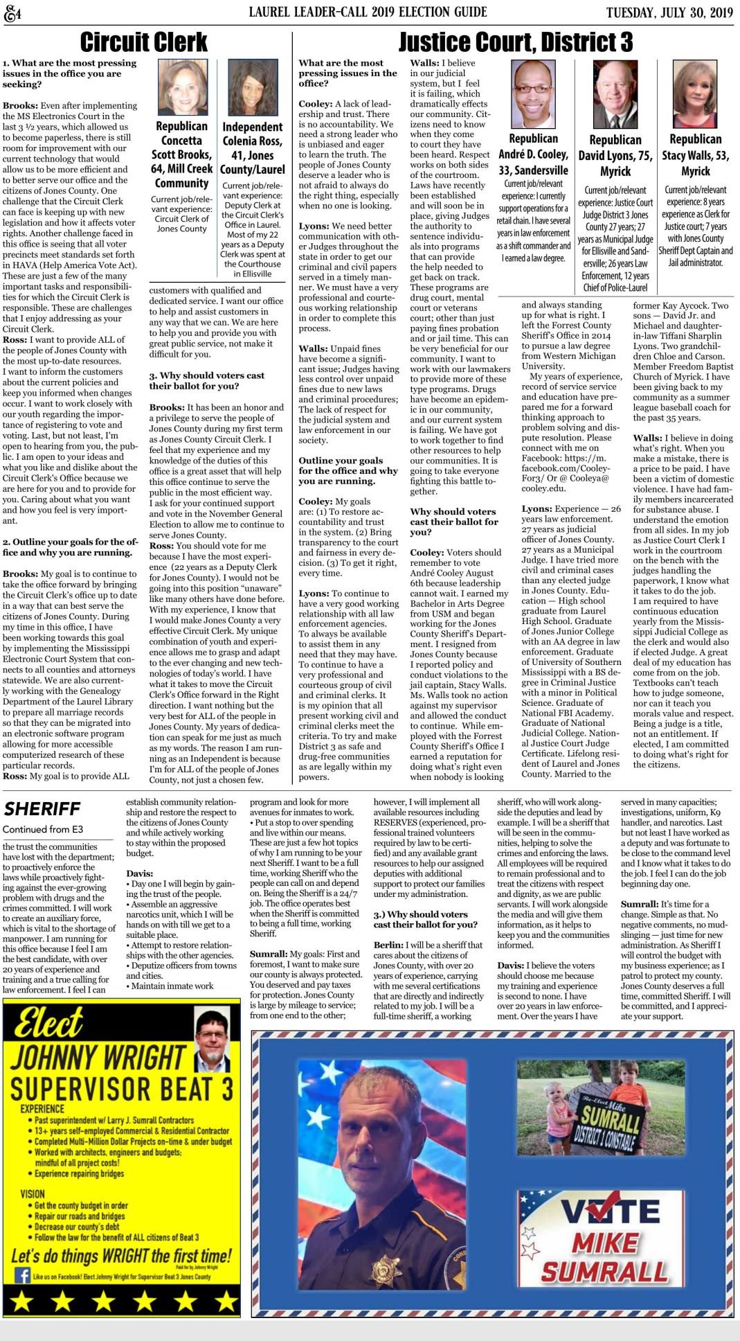 5 questions with sheriff candidates News