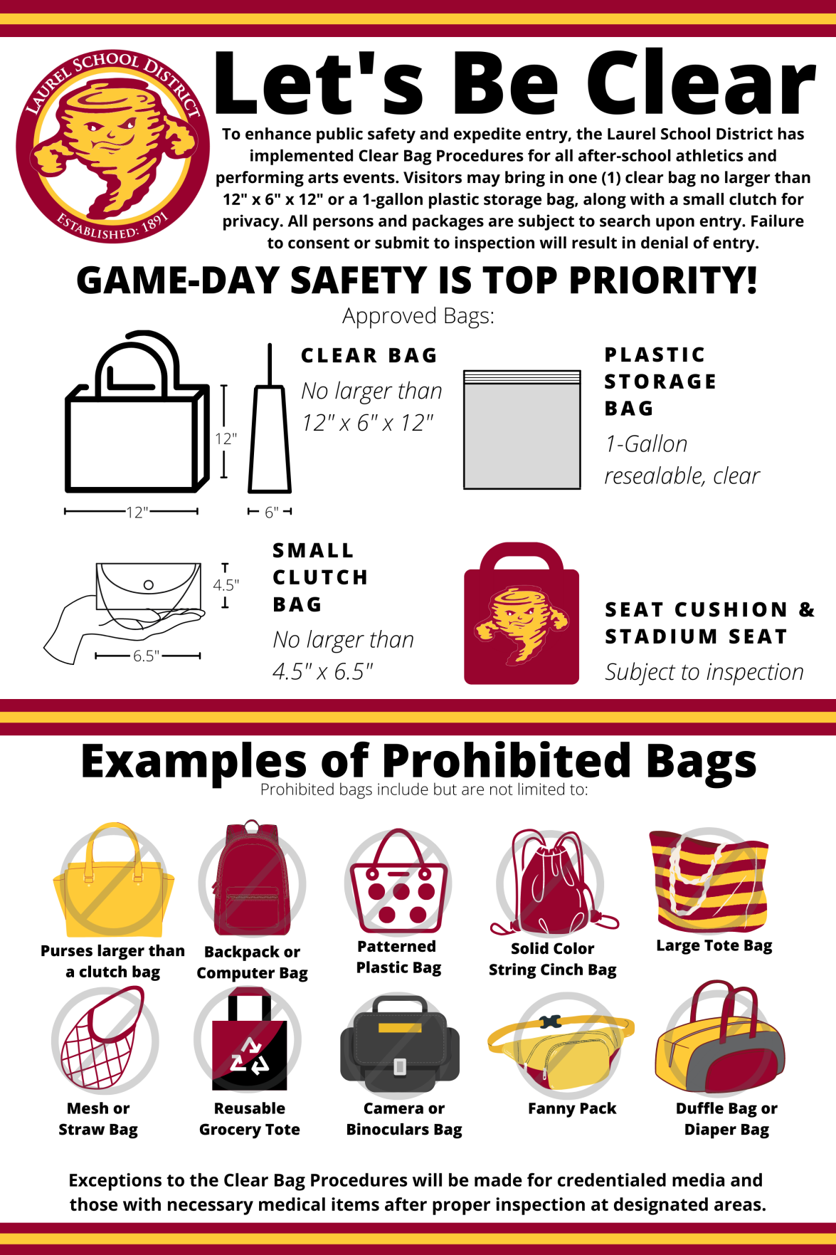 Added Security: Arrive Early for All Cardinal Football Games - Southside  Independent School District