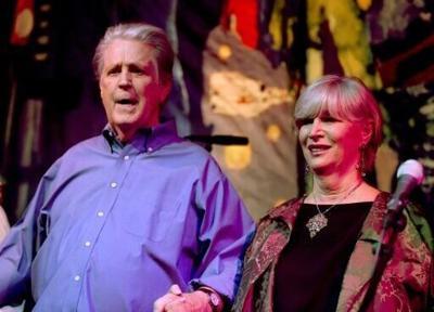 Brian Wilson is seen with his wife Melinda, whom he called his 'savior' and 'anchor'; she passed away in late January at 77