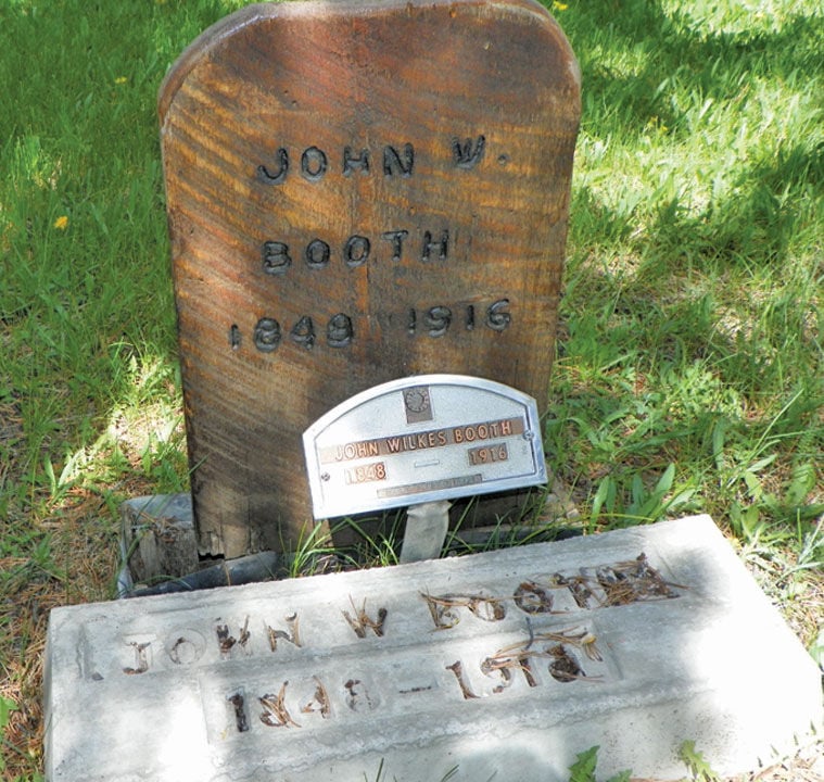john wilkes booth grave location