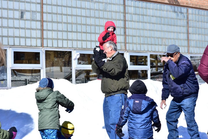 Snowball fight last February