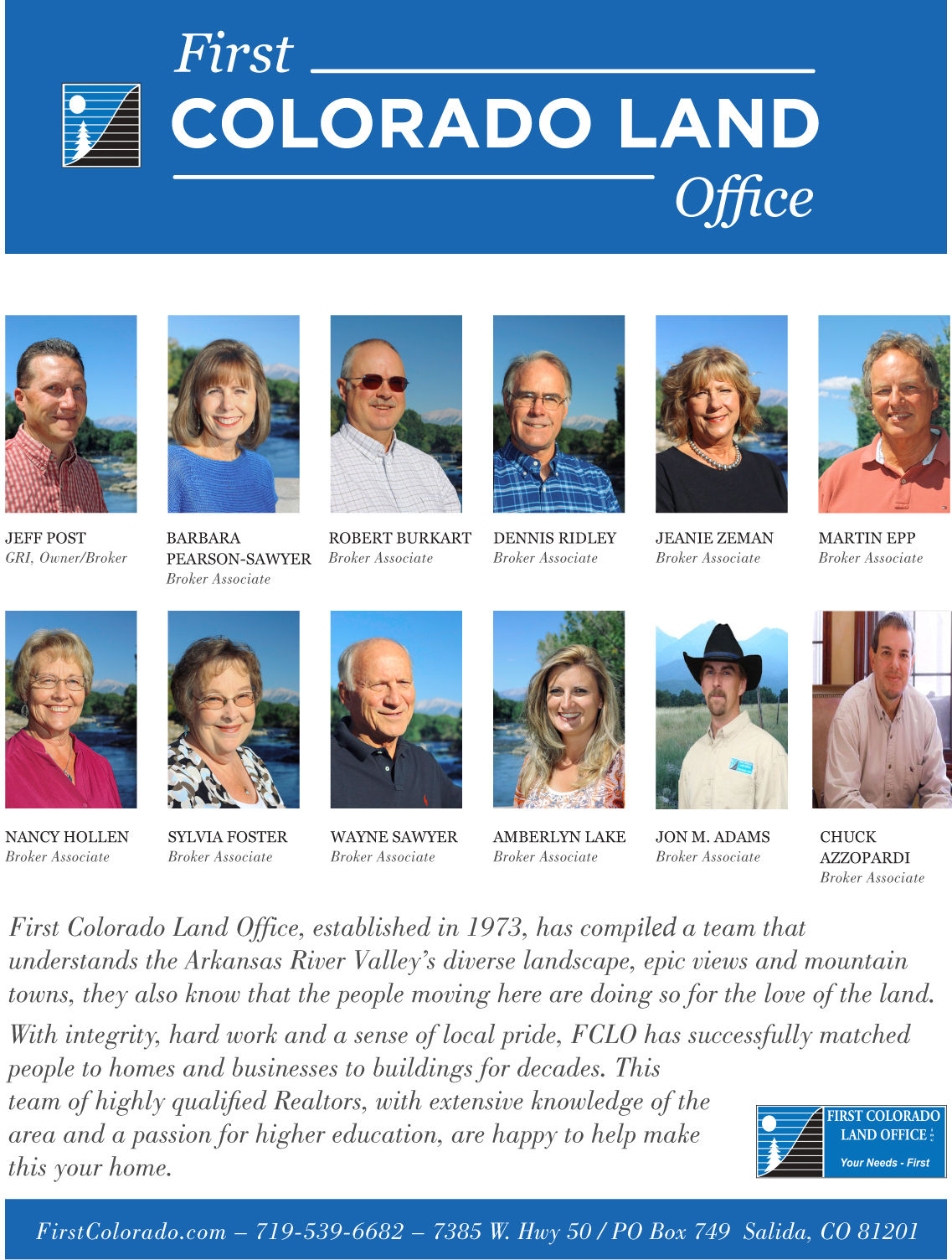 First Colorado Land Office mountain homes land development Salida