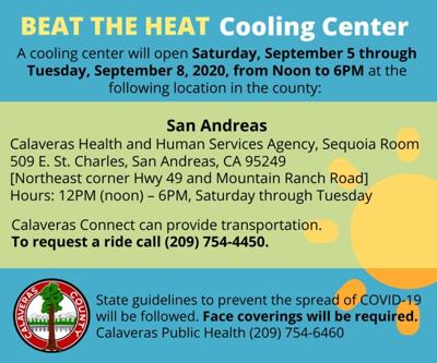 Calaveras County To Open Cooling Center in San Andreas Starting ...