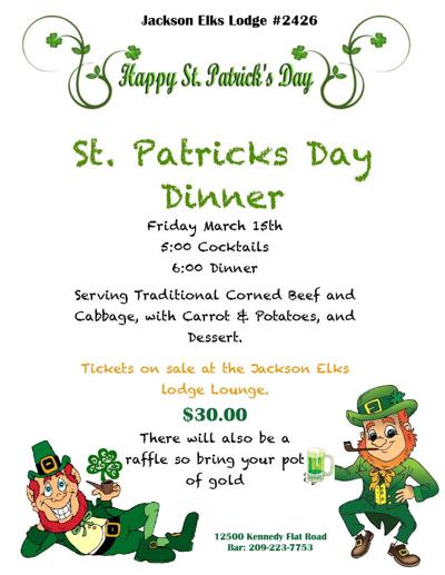 st patricks day elks lodge oakhurst