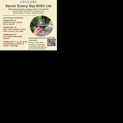 Sail to Europe with Drytown Cellars — Thursday, February 12