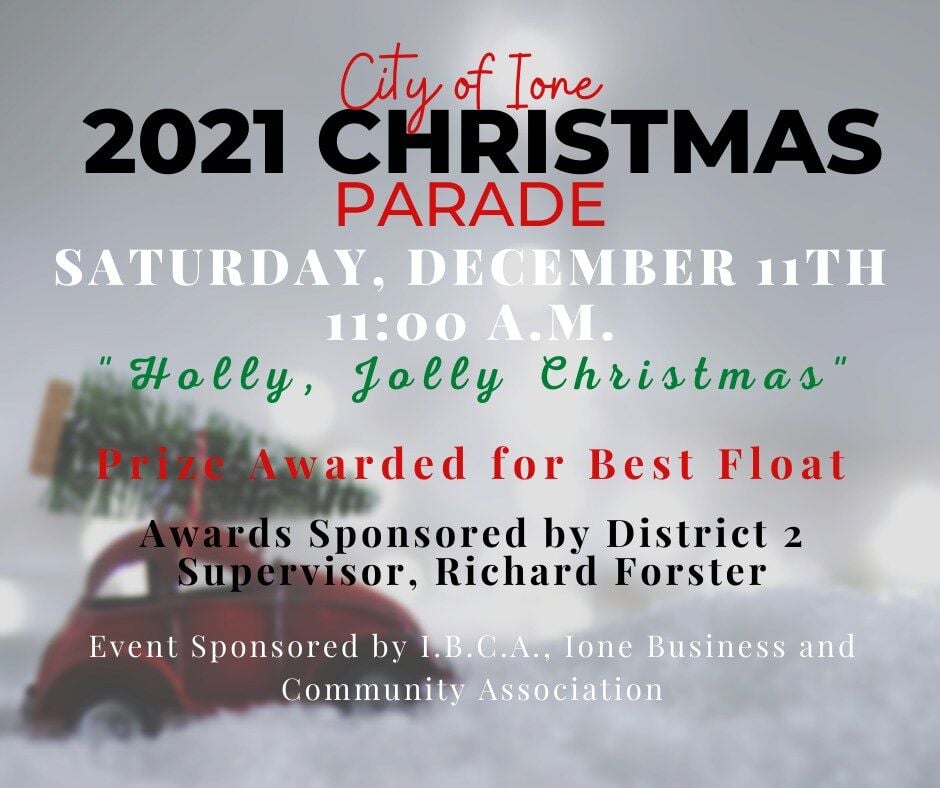 City of Ione Christmas Parade 2021 Calendar ledger.news