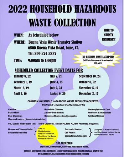 Loudoun County Hazardous Waste Schedule 2022 2022 Household Hazardous Waste Collection | Calendar | Ledger.news