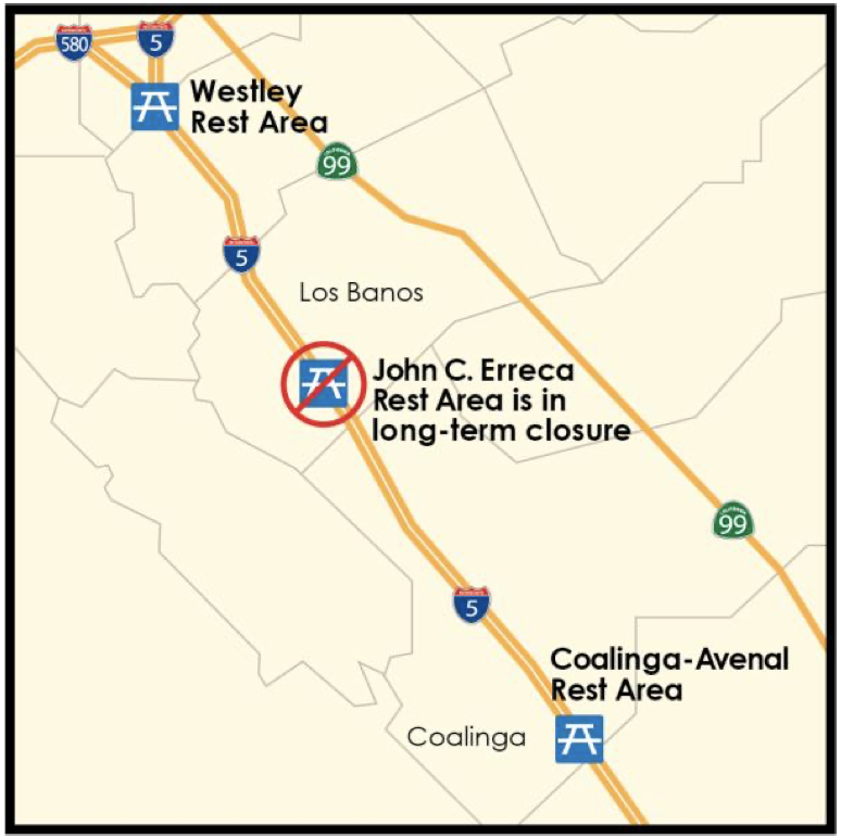 Caltrans Rest Area Map Caltrans To Begin John C. Erreca Rest Area Building Replacement Project On  Interstate 5 In Merced County | News | Ledger.news