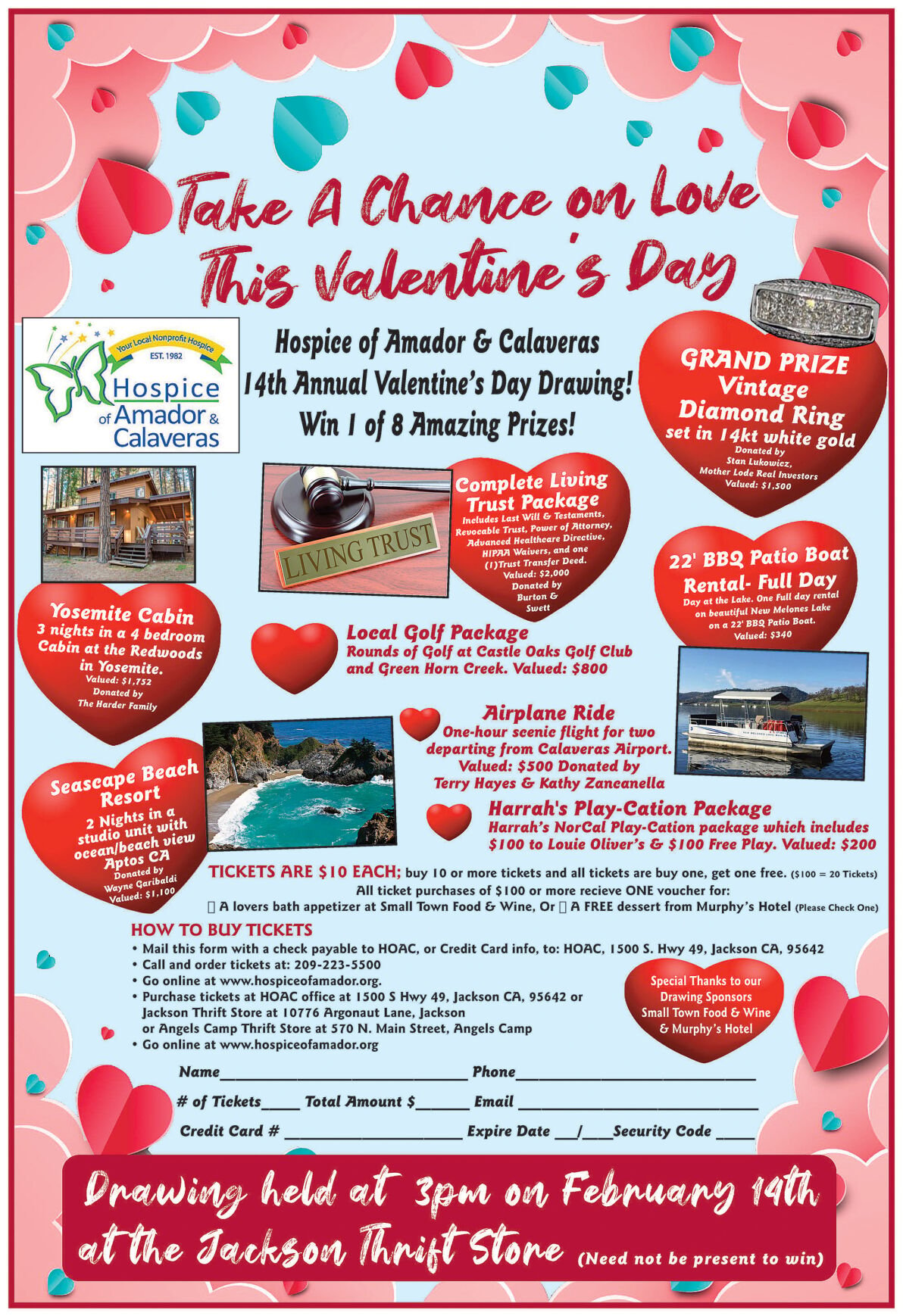 Hospice of Amador Calaveras Valentine s Day Drawing February