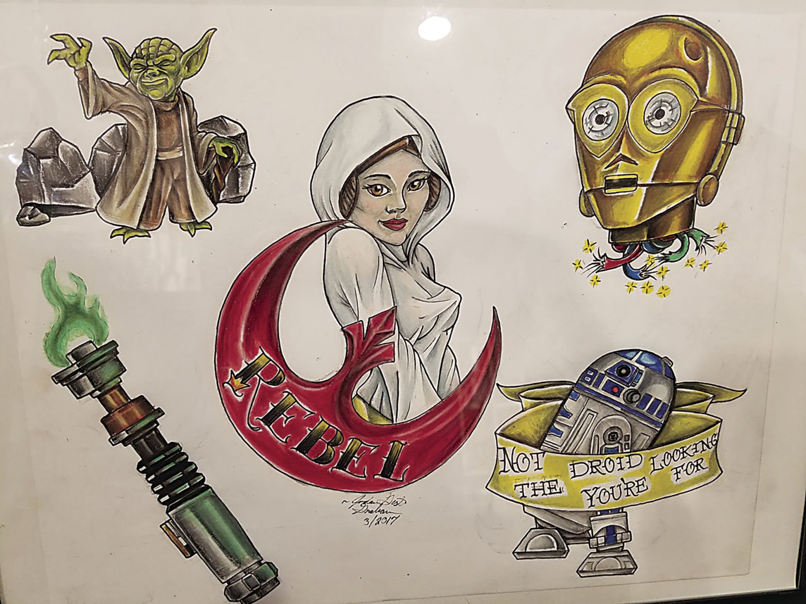 Buy Star Wars Skywalker Saga Tattoo Flash Art Print Set Online in India   Etsy