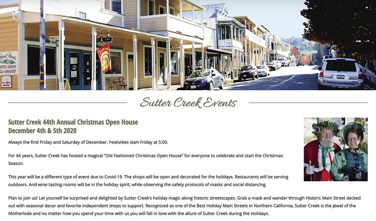 Sutter Creek Christmas Open House 2022 Sutter Creek 44Th Annual Christmas Open House — Saturday, December 5, 2020  | On The Vine | Ledger.news