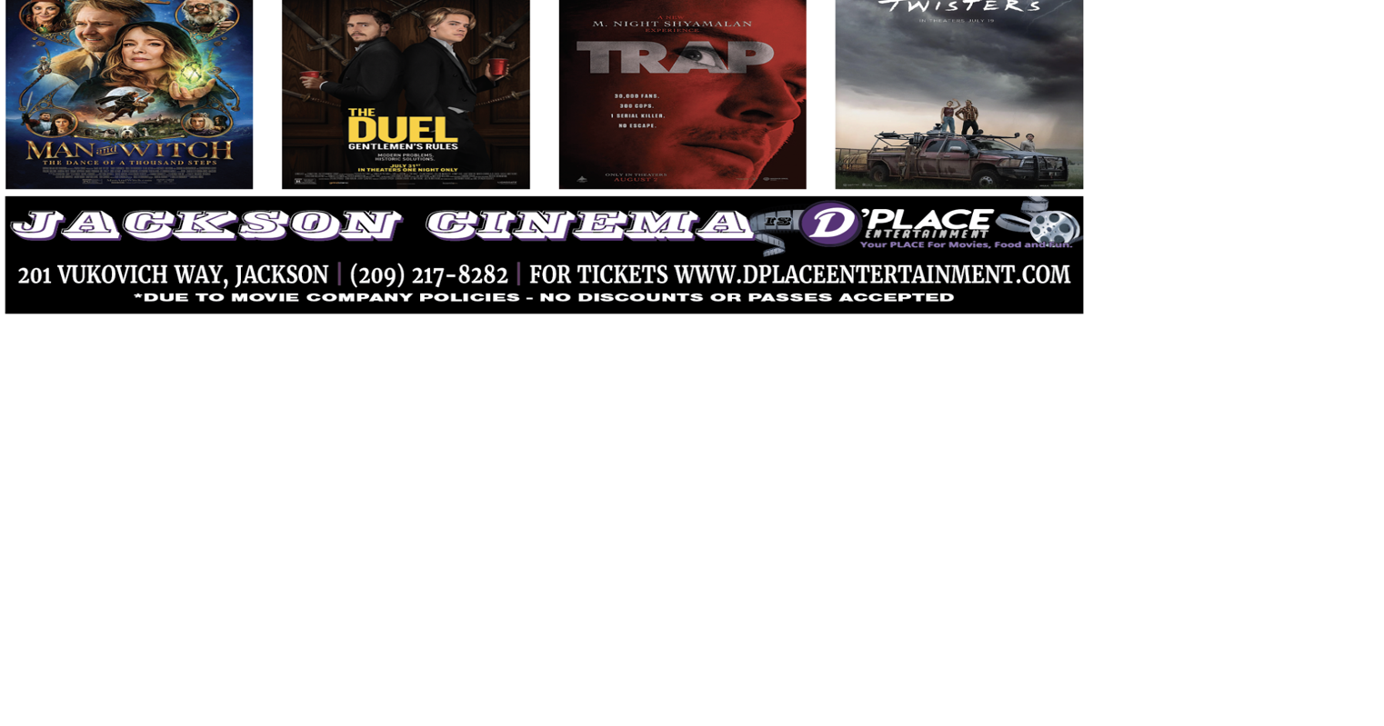 Jackson Cinema is D'Place Movie Times July 26 — August