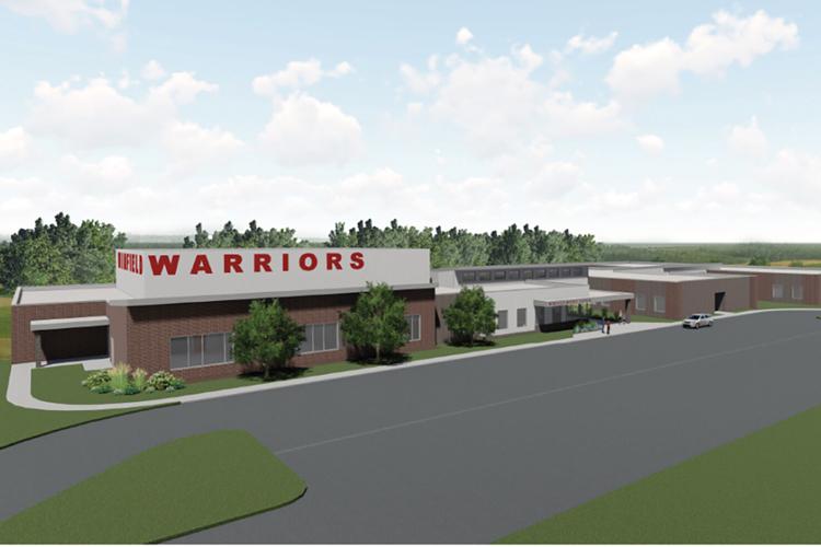Artist rendering of the exterior of the new Winfield Middle School