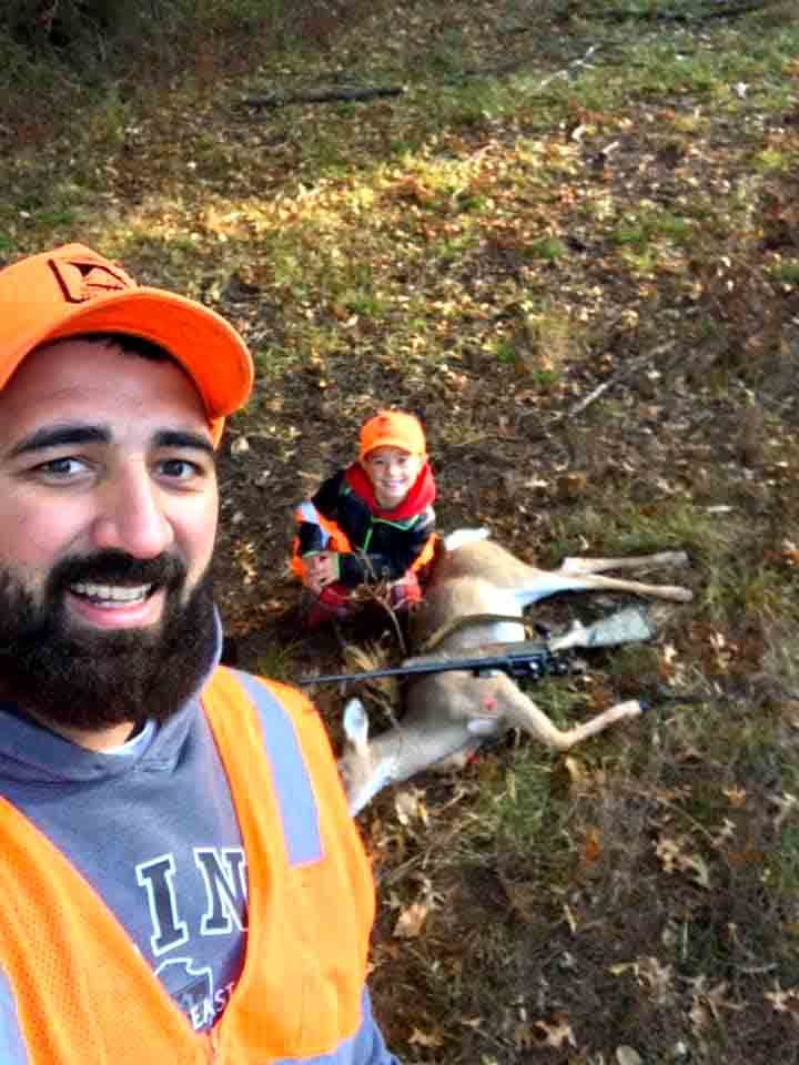 Chace Caruso 8 shot his first deer with his dad Jared Caruso in