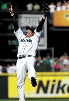 King Felix Returns to Throw First Pitch 