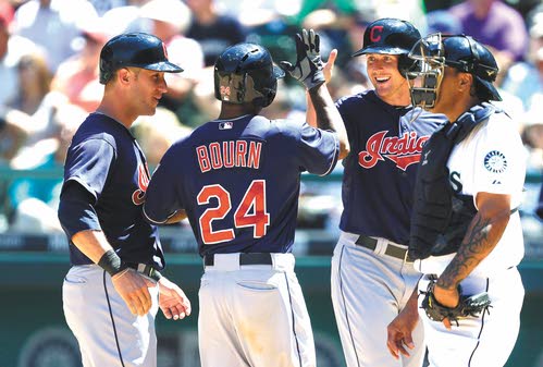 Kazmir allows one hit in eight innings; Bourn hits slam in Indians 10-1 win  over Seattle