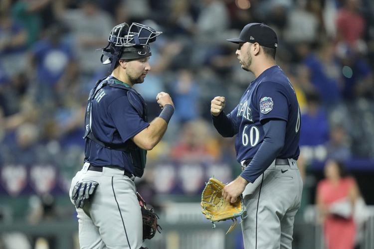 Seattle Mariners play their first game, a 7-0 loss to the