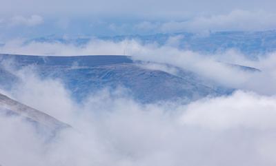 Fog-strewn hills