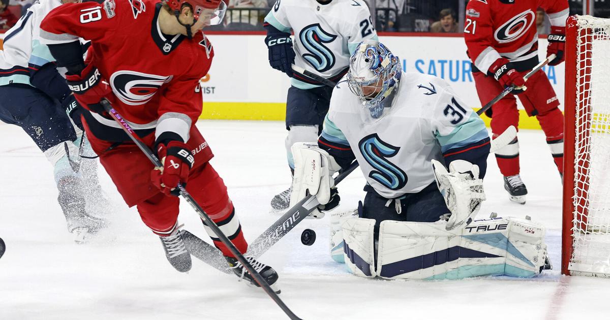 Hurricanes rookie goalie Pyotr Kochetkov wins NHL debut