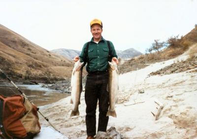 Blast from the Past / 1972: Proudly displaying his steelhead catch