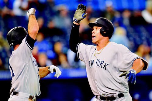 Yankees' Giancarlo Stanton emotional after hitting bomb, winning