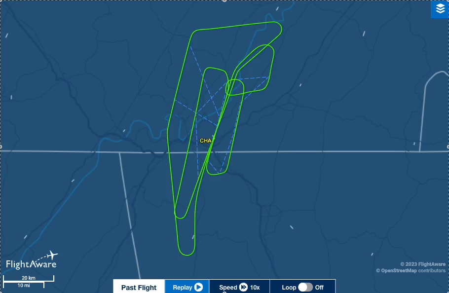 FedEx plane flight path