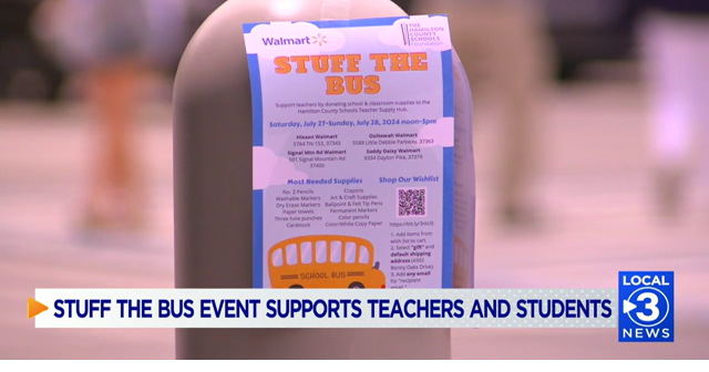 STUFF THE BUS FOR HAMILTON COUNTY TEACHERS | Video | local3news.com->すべての結果