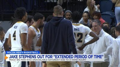 Mocs' Jake Stephens to miss "extended period of time" with hand injury