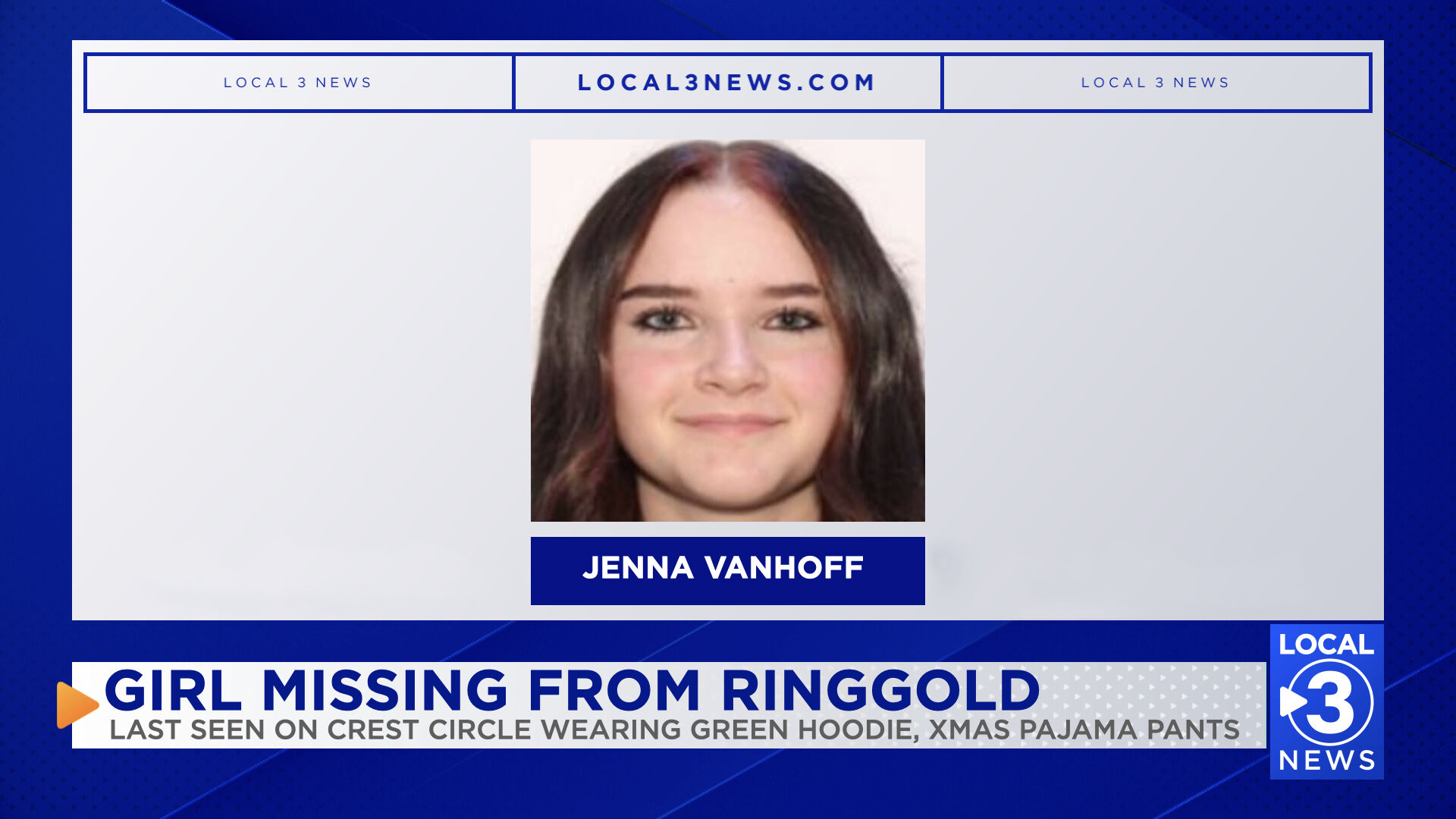 Missing Teen Jenna Brooke Vanhoff Found Safe | Local News