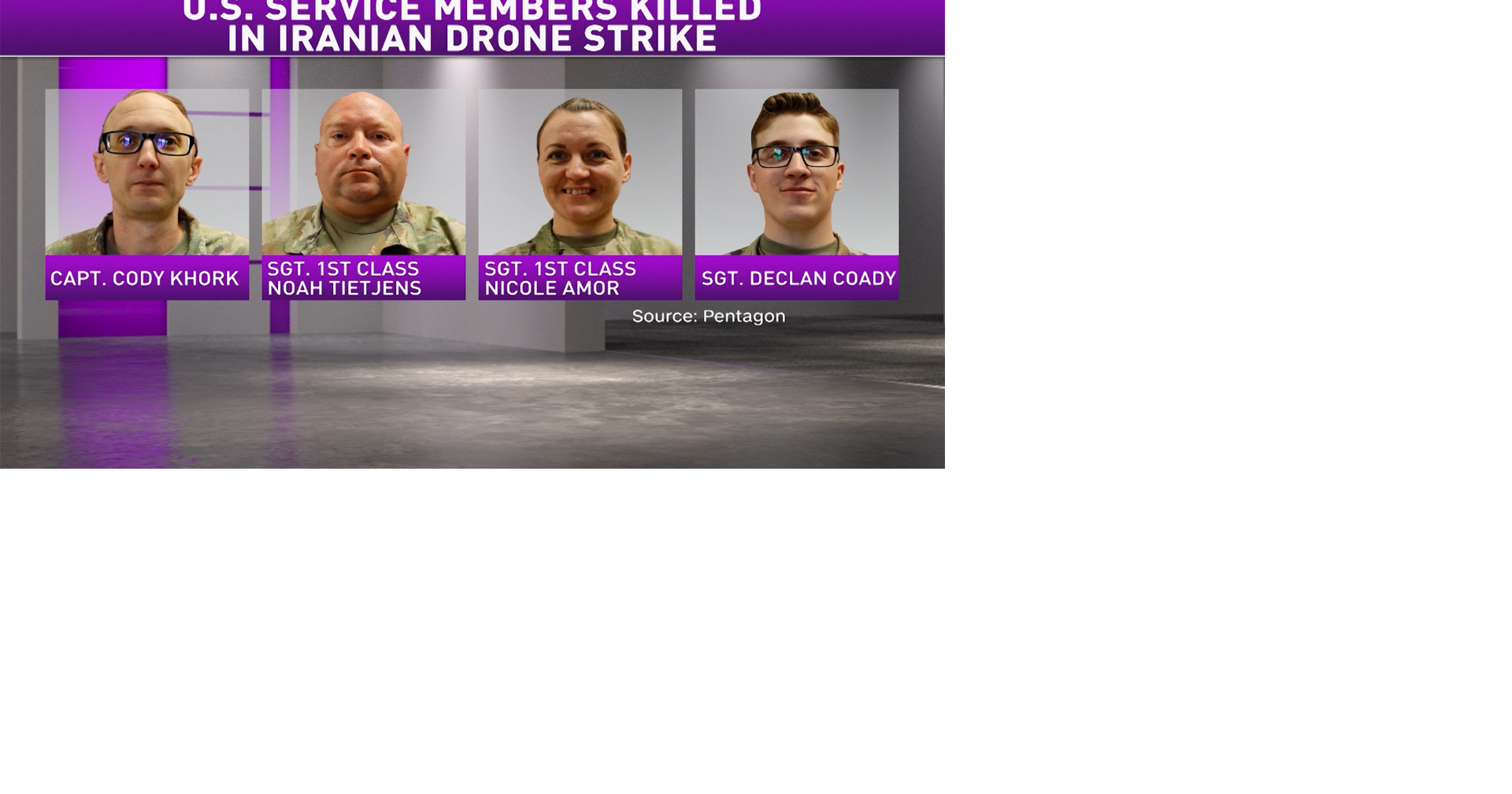 A mom days from going home and a dad who 'made you feel important' are  among US troops killed in war with Iran | Regional/National Headlines |  local3news.com