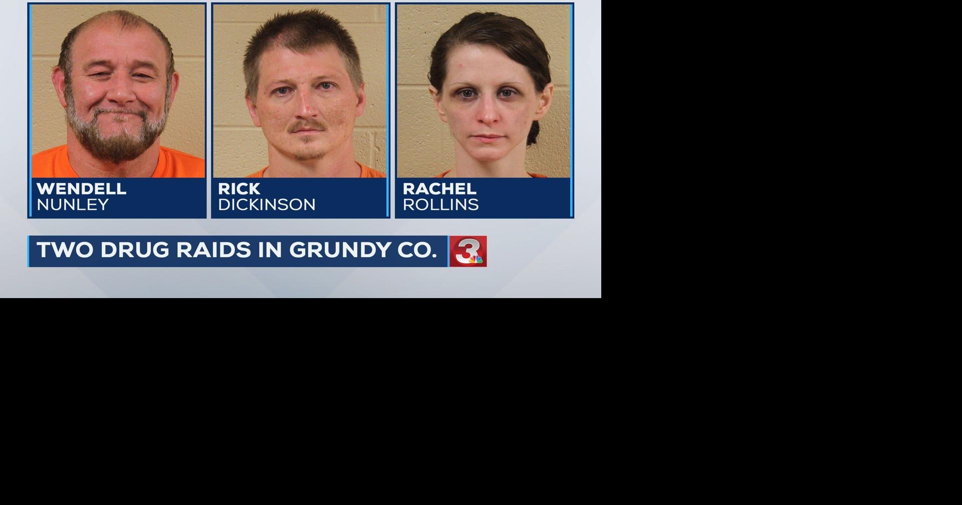 Two drugs busts result in three arrests in Grundy County