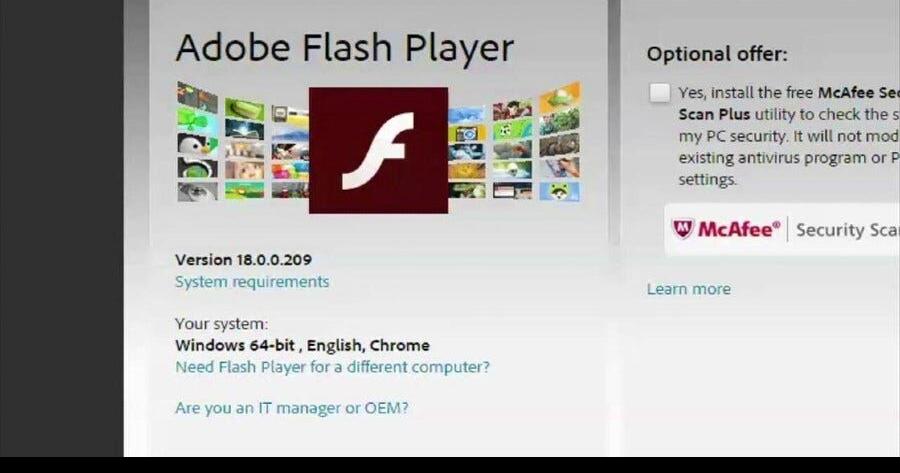 Flash Player for Web