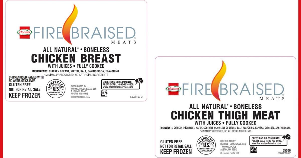 Nearly 5 million pounds of chicken recalled for metal fragments