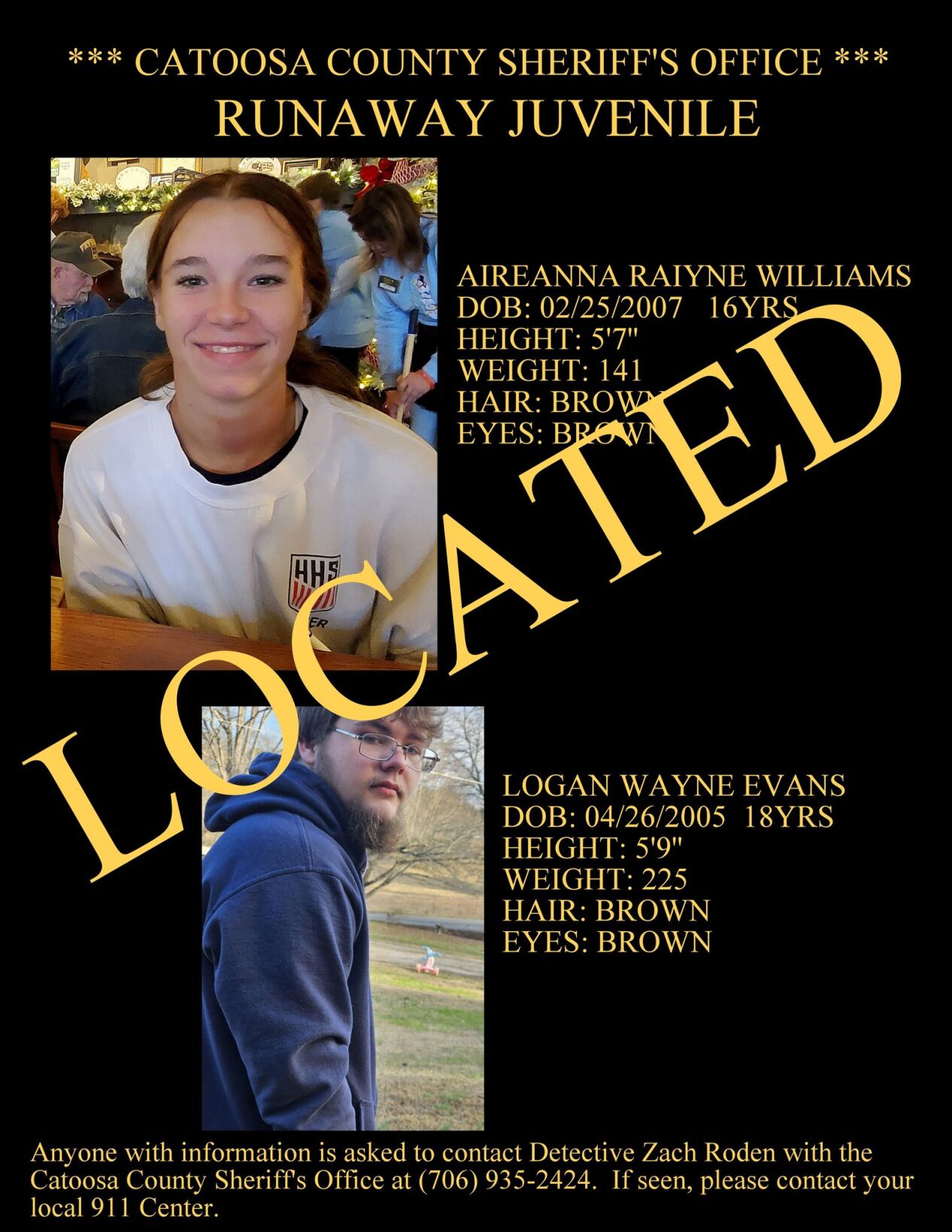 UPDATE Missing teens found in Catoosa County Local News