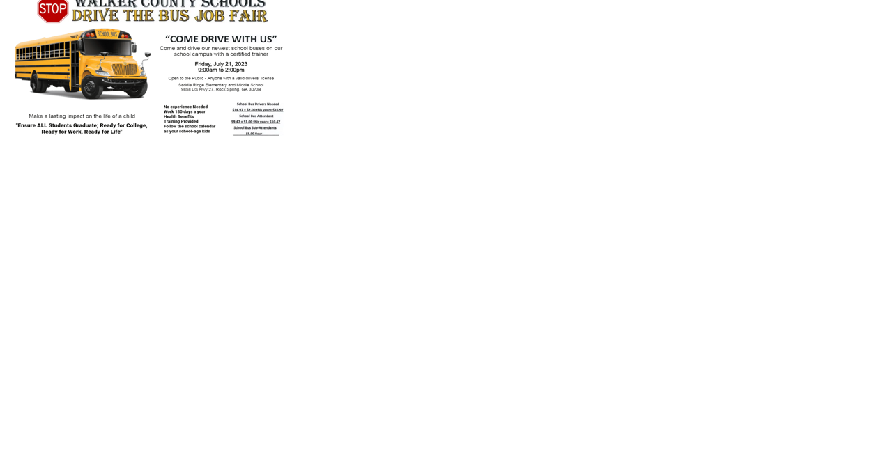 Walker Co. school bus driver job fair - Vimarsana News