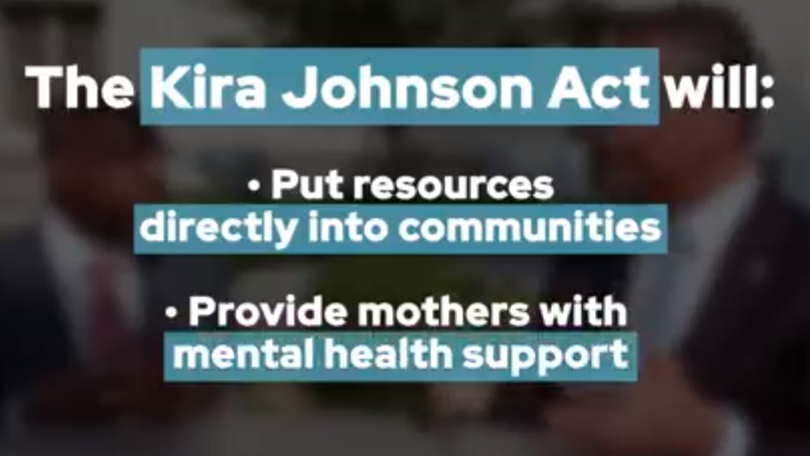 Senators introduce the Kira Johnson Act to help lower maternal