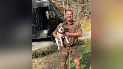 Local UPS driver saves lost dog during busy week of delivering holiday packages