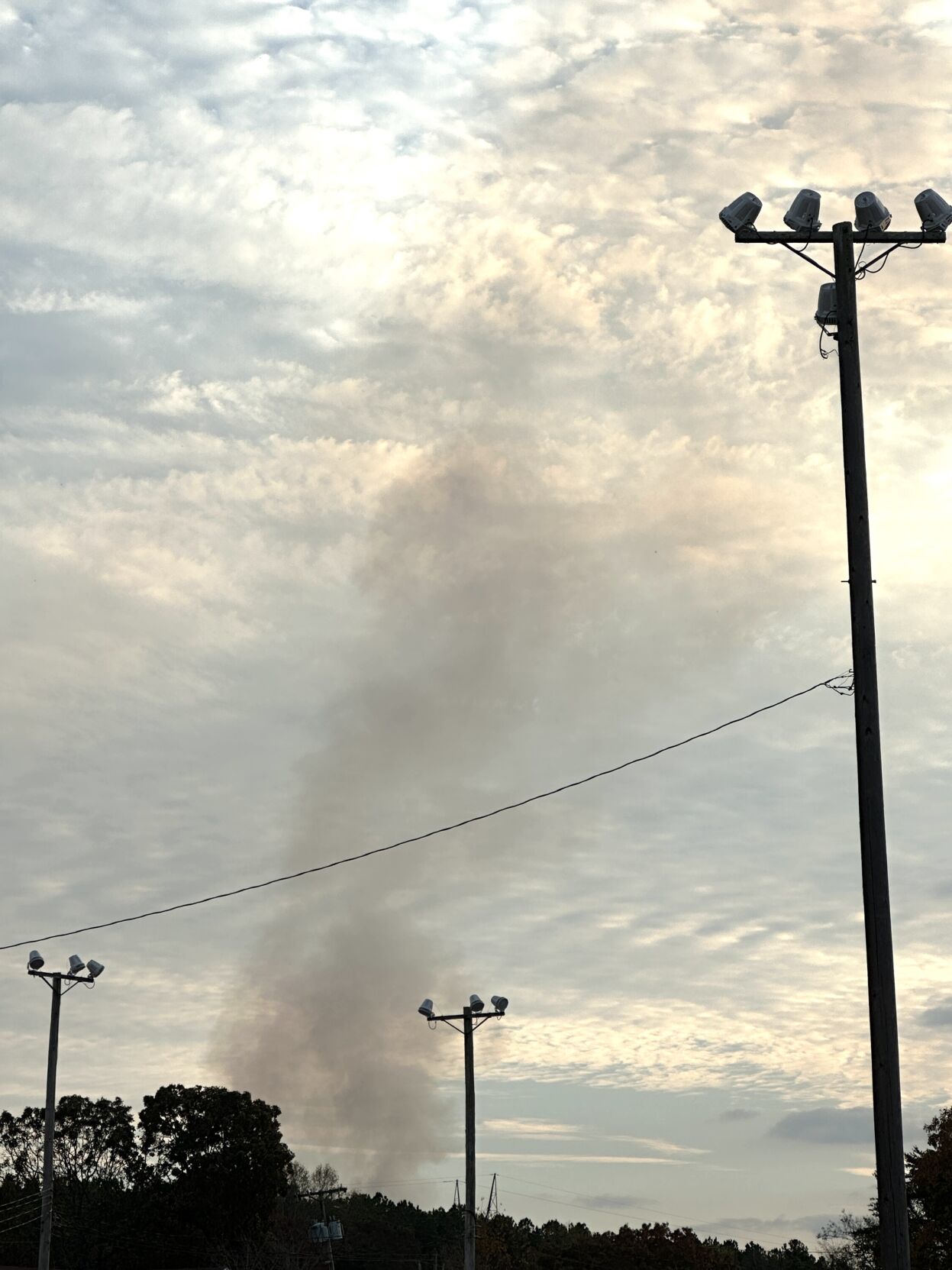 Mulch fire at Hwy 58 and Hickory Valley Road continues to burn Protective Measures Advised