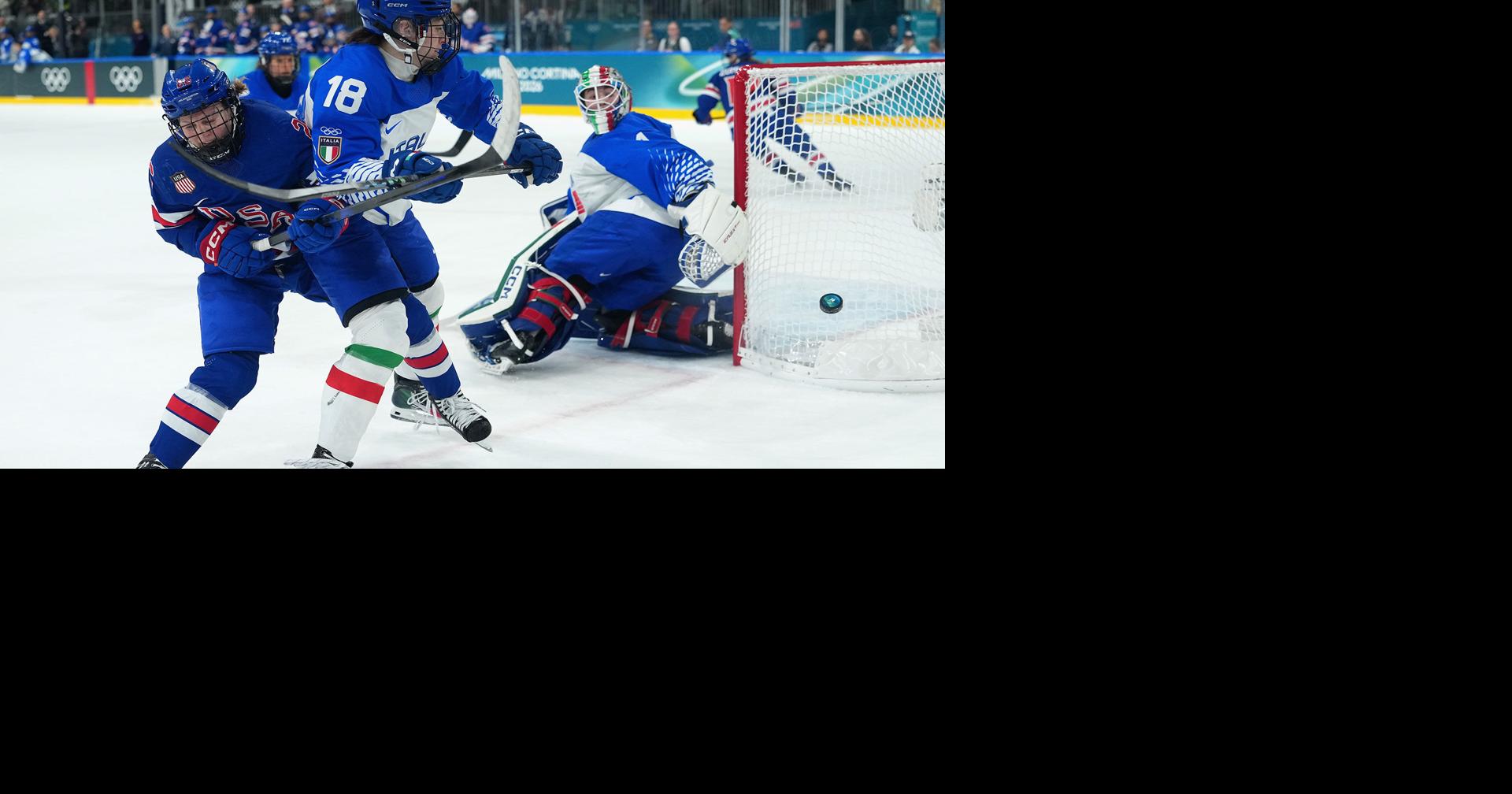 U.S. women's hockey trounces Italy, advances to Olympic semifinals