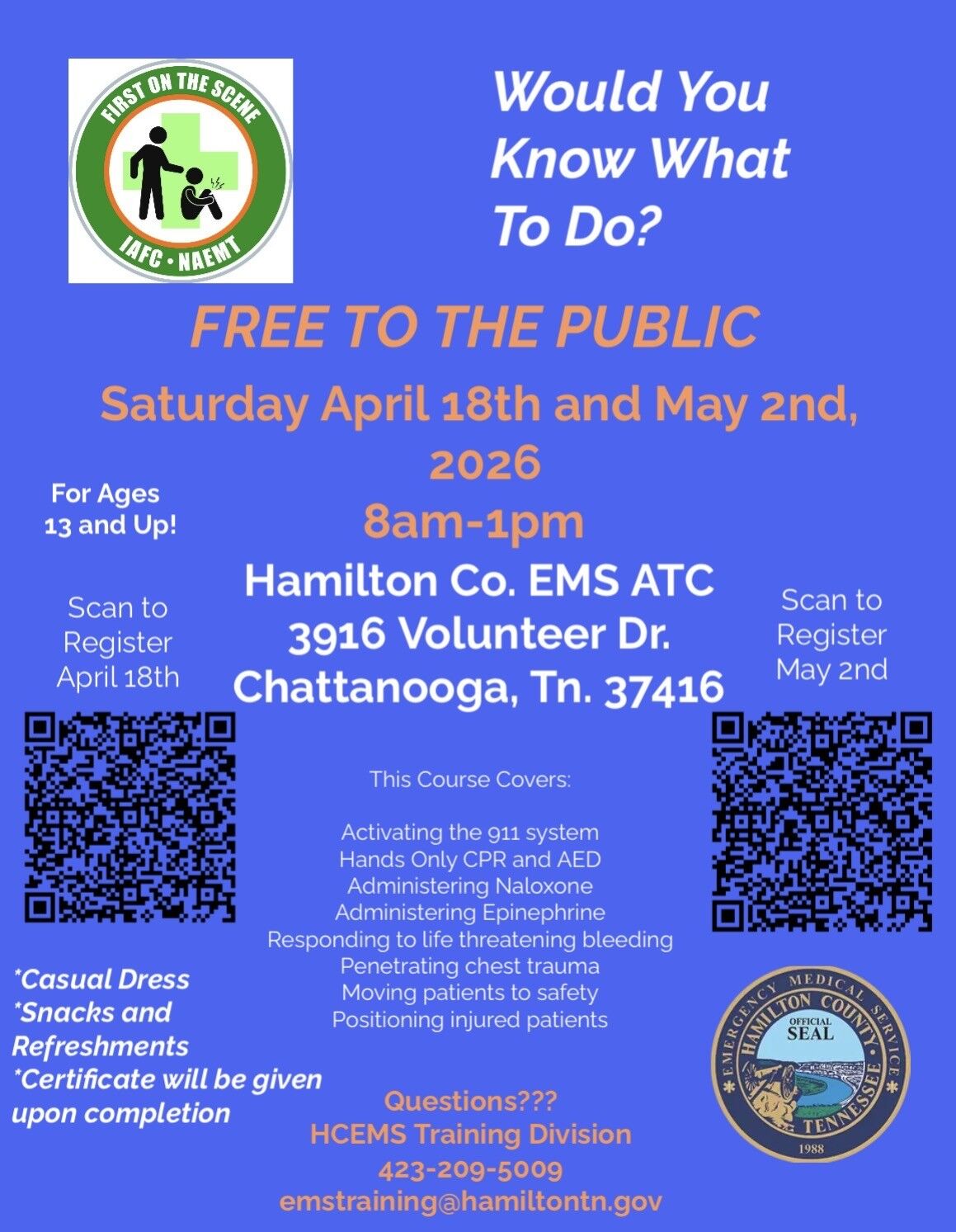 Course. Local Hamilton Co. EMS offers free public training courses | Local News ...