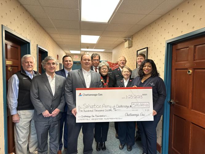 Chattanooga Gas Foundation presented the Salvation Army with a $500,000 donation