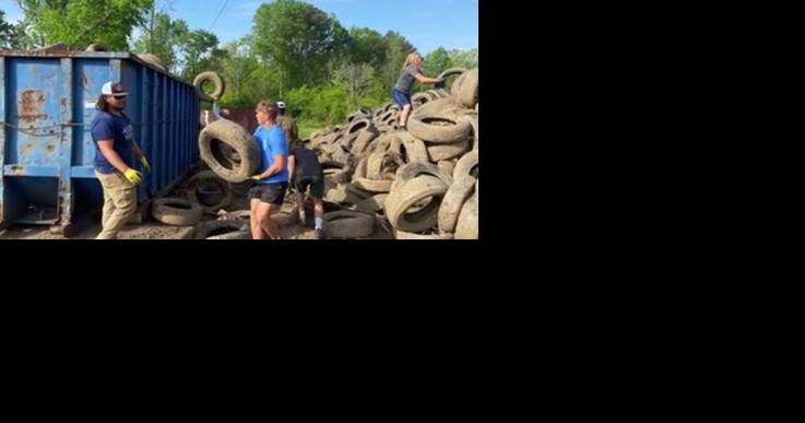 Local organization removes thousands of illegally dumped tires to help environment - Vimarsana News