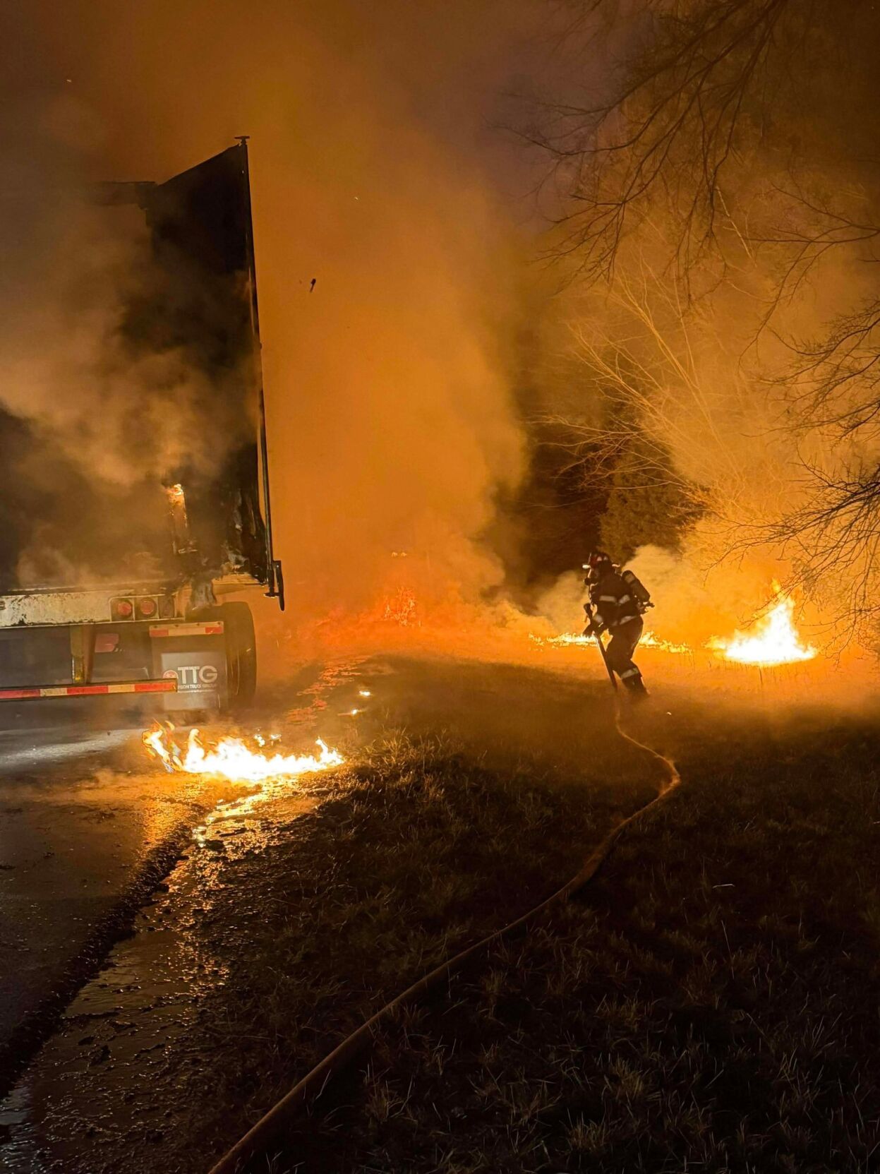 Tractor Trailer Fire on I-24 - Latest Updates | Local News | local3news.com