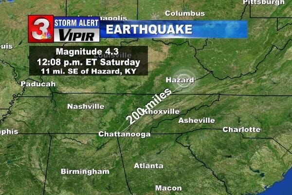 Earthquake shakes nerves throughout Tennessee Valley
