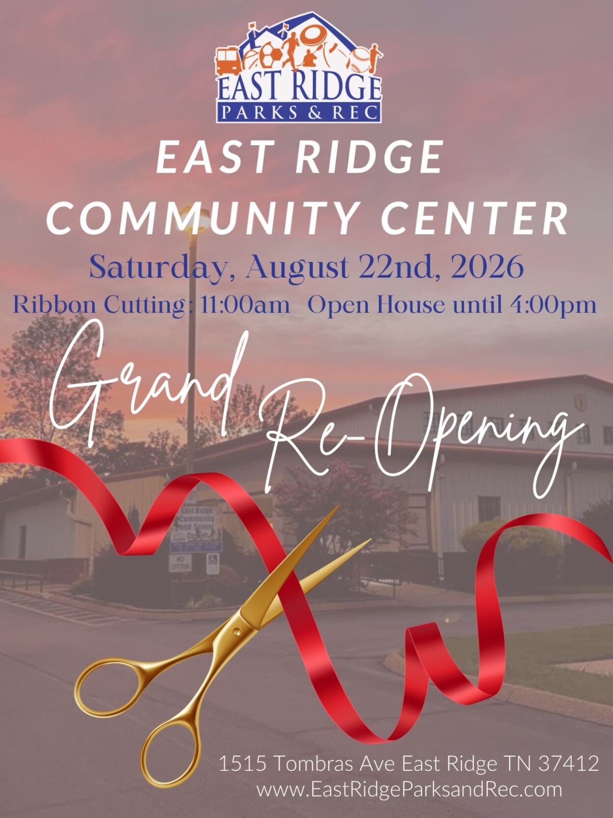 Public invited to grand reopening of East Ridge Community Center