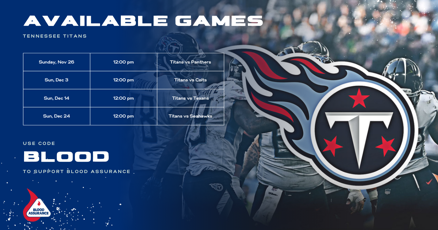 Blood Assurance teams with Tennessee Titans for Game Ticket Fundraiser - Vimarsana News