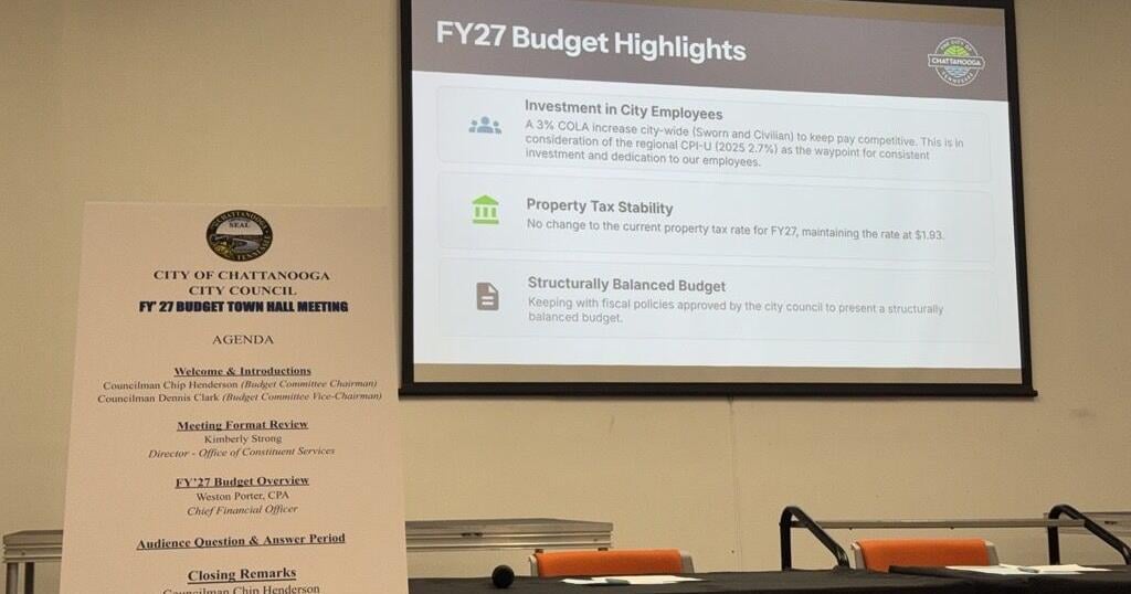 UPDATE: Town hall kicks off public discussion of Chattanooga's 2027 budget plan