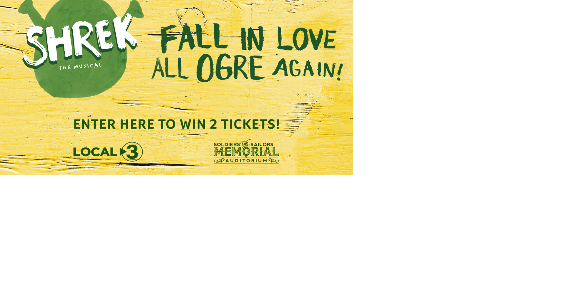 WRCB “Shrek The Musical” Tickets Contest | Contests | local3news.com